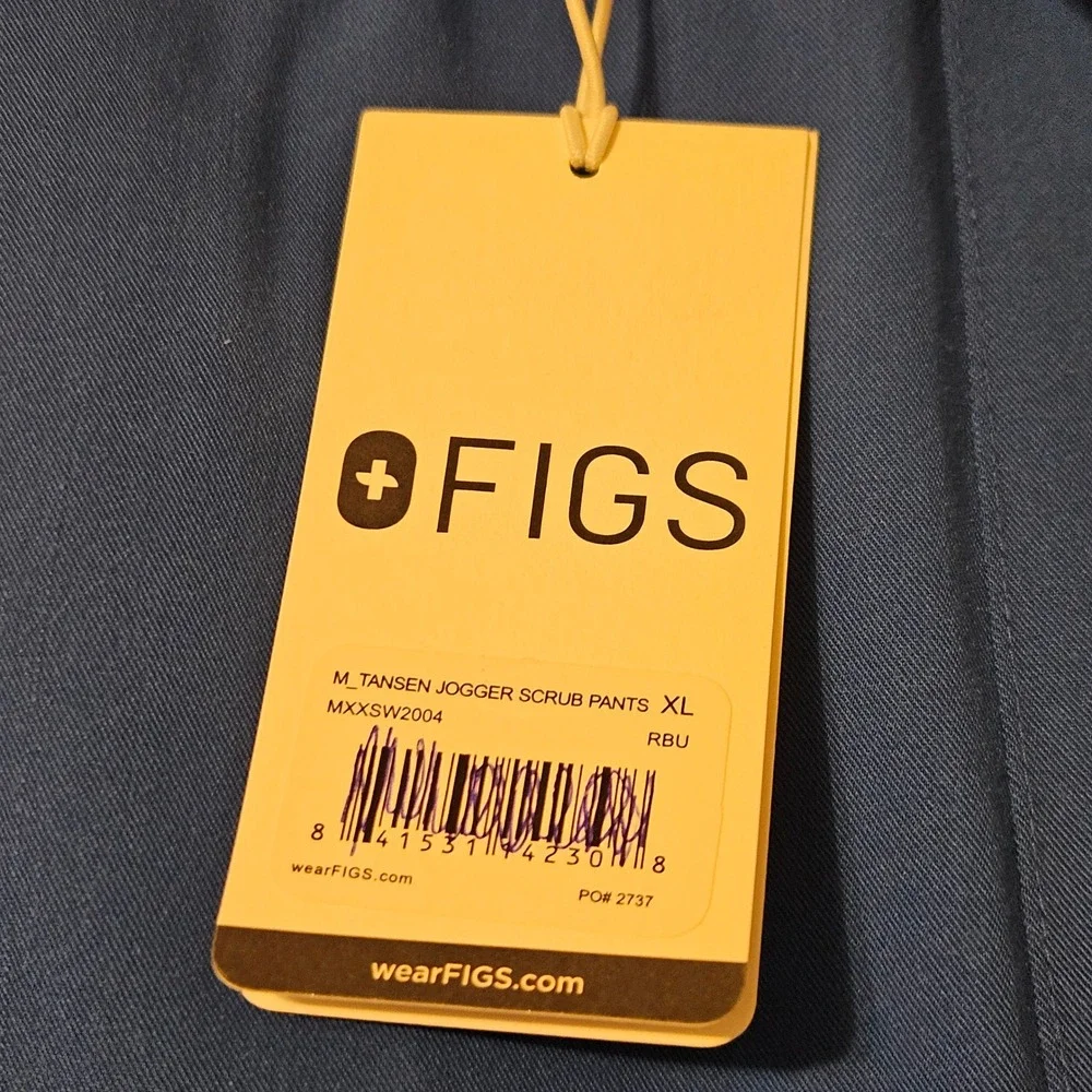 Figs Tansen Zip Jogger Pants Men's Size XL NWT Blue Uniform Work Scrub Pants‎